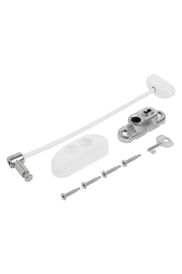 ЛДМ LFC-C2 трос. 9016(05)  белый Детский блокирующий на окна Замок блокиратор (150) НОВИНКА