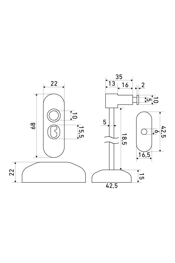 ЛДМ LFC-C2 трос. 9016(05)  белый Детский блокирующий на окна Замок блокиратор (150) НОВИНКА