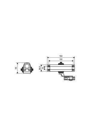 АЛЛЮР Доводчик дверной COMFORT ДД 132/2-3 A-С (до 80 кг) коричневый RAL8024, морозостойкий (10)