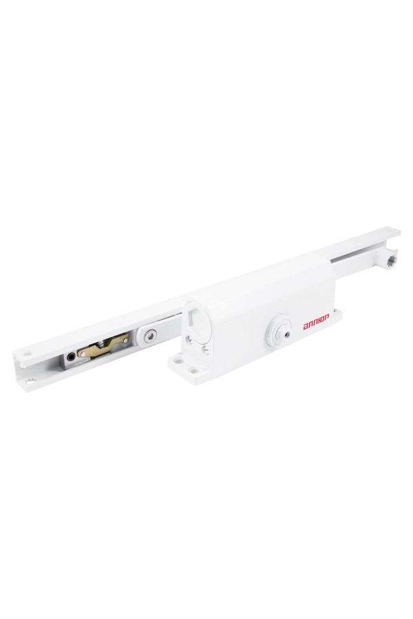 АЛЛЮР Доводчик дверной COMFORT ДД 168/3-4 AH-W (до 100 кг) белый RAL9016, со скользящей тягой (10)