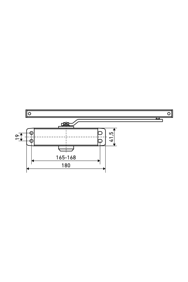 АЛЛЮР Доводчик дверной COMFORT ДД 168/3-4 AH-W (до 100 кг) белый RAL9016, со скользящей тягой (10)