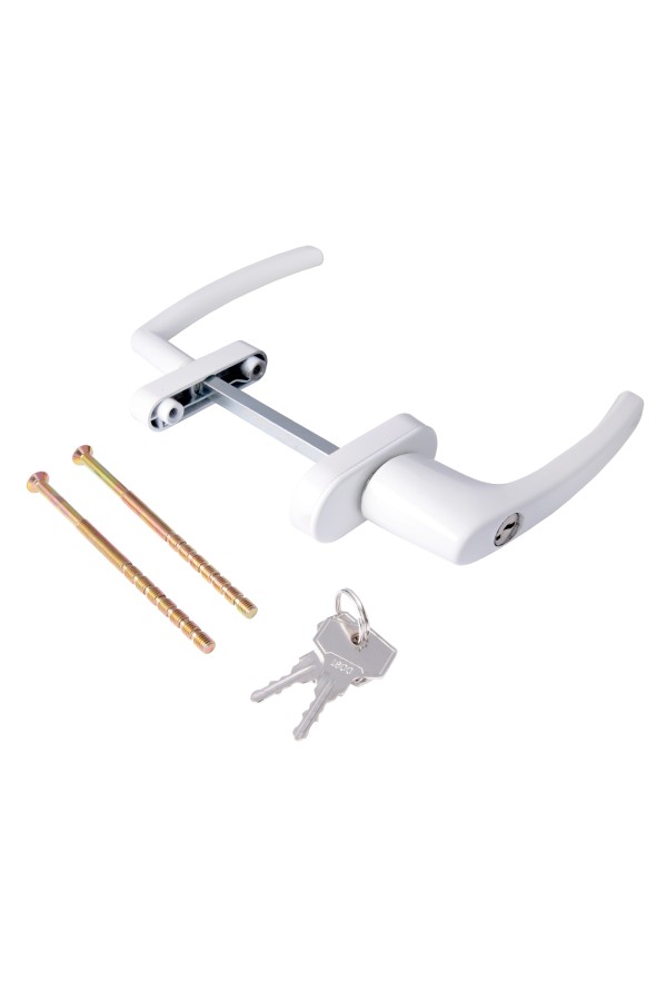 Ручка балконная с кл.асимметр.SIGMA BHS 02 9016 белая (30)