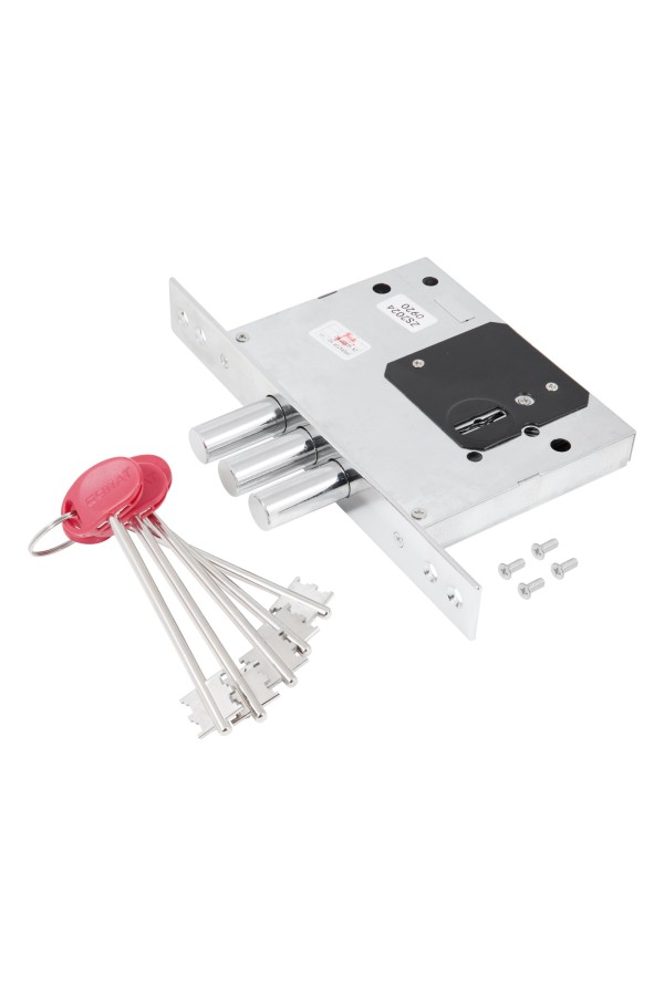 БУЛАТ ЗВ8-8.60.00.3(16).08 хром сувальд  б/о б/наклад 5кл. B2B Замок врезной для метал.  дверей (20)