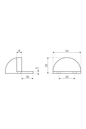 Зенит упор дверной УД-04 матовый черный (15)