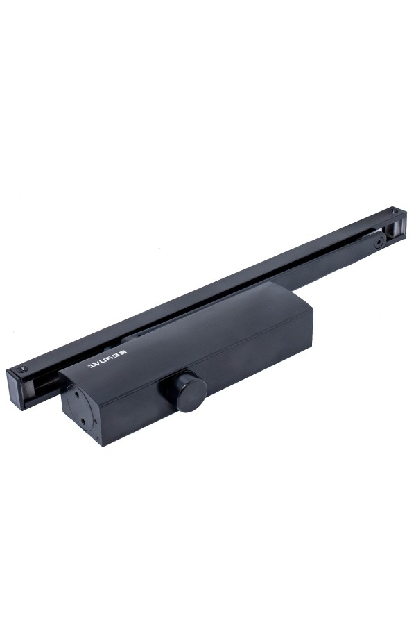 БУЛАТ Доводчик дверной PROFI ДД 802/5 BH-B (25-120 кг) черный со скольз.тягой, морозостойкий 10)