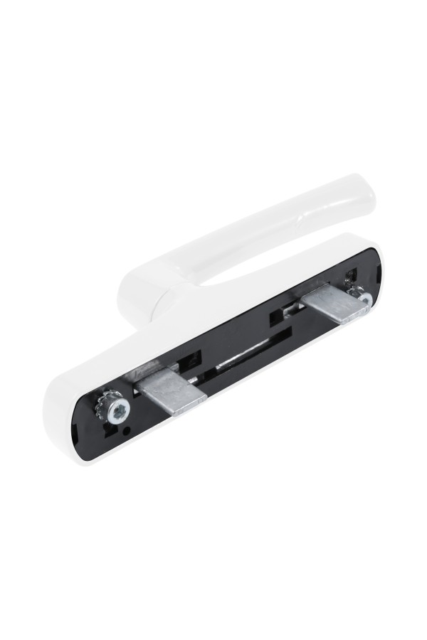 БУЛАТ РО-01А.9016 белый, 2 ригеля, ручка оконная для ал.профиля Р400, (АРР-01/7CP/41) (32)