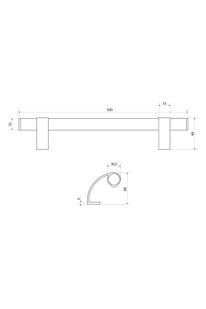 БУЛАТ РС-02.500.7024 сер.графит, регулируемая,  ручка скоба для алюм. и ПВХ дверей,(АРД-02)(16)