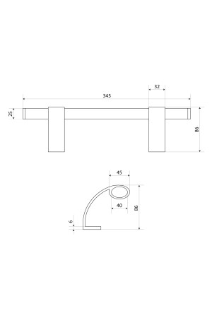 БУЛАТ РС-03.345.8017 коричневый, регулируемая, ручка скоба для аллюм. и ПВХ дверей,(АРД-03)(16)