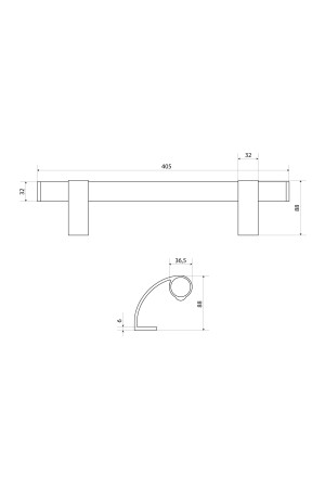 БУЛАТ РС-02.400.INOX нерж. cталь 304, регулируемая, ручка скоба для алюм. и ПВХ дверей,(АРД-02) (8)