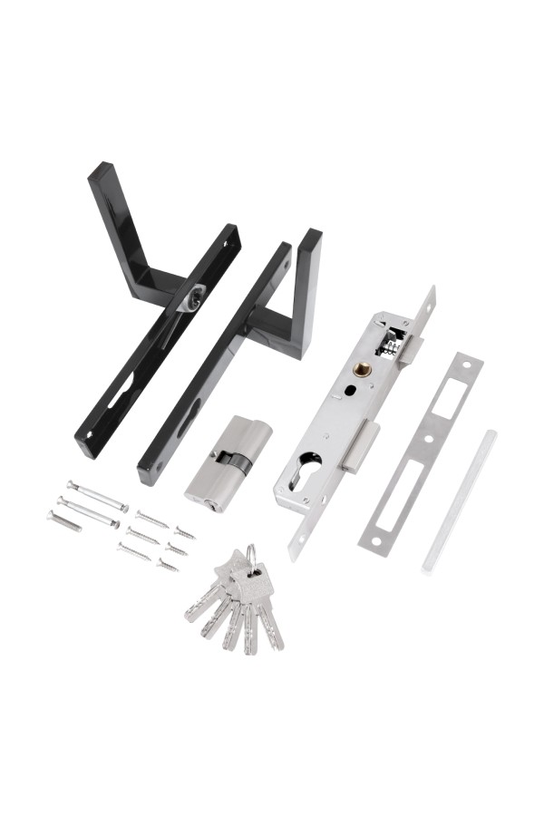 СТАНДАРТ 8520.01.9005 черный, ключ-ключ  Замок врезной с/руч  (20)