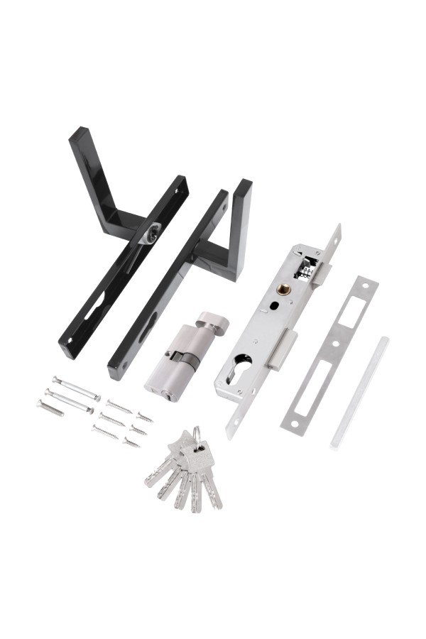 СТАНДАРТ 8520.02.9005 черный, ключ-вертушка  Замок врезной с/руч  (20)