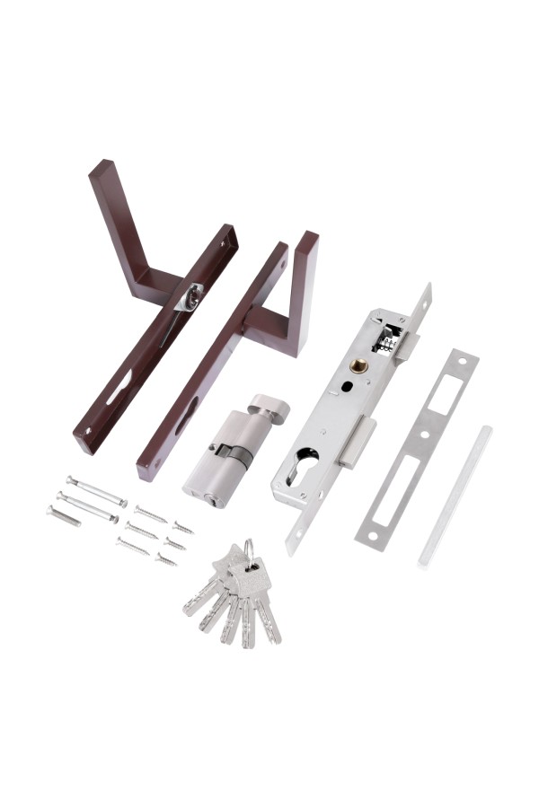 СТАНДАРТ 8520.02.8017 коричневый, ключ-вертушка  Замок врезной с/руч  (20)