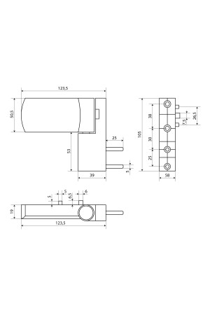 ЛДМ DH-R27.2 (02) 140 кг. Белый Ral 9016 Дверная петля для ПВХ (30)