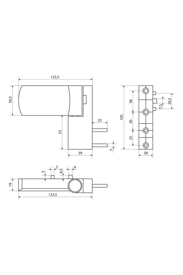 ЛДМ DH-R27.2 (02) 140 кг. Белый Ral 9016 Дверная петля для ПВХ (30)