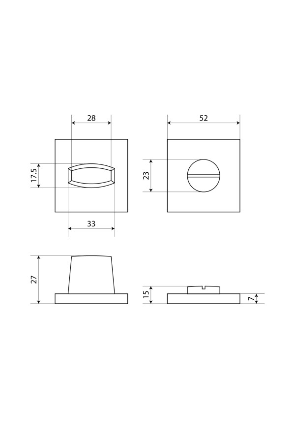 Сантехническая завертка к ручкам АЛЛЮР ART COLOR BK-S2 LC(C6230) светло-коралловый (50,5)