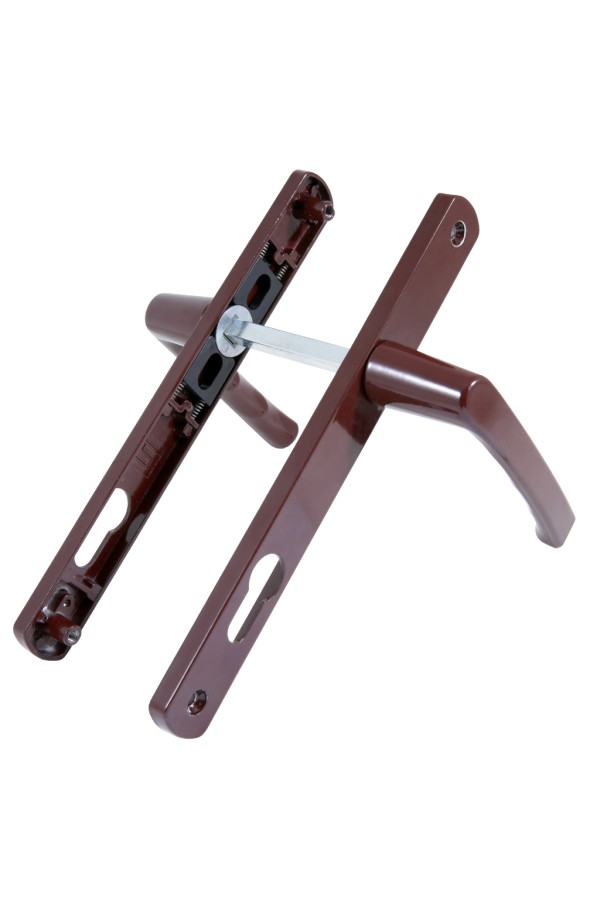 БУЛАТ ЗВ4-1В.25.01.8017 коричневый МЦ МАХ 80мм перф.ключ/верт.Замок для КАЛИТКИ врезной с ручкой