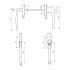 Ручка балконная с кл.тем.корич. асимметр.FORWIN BHS 02 RAL 8019 Комплект ручек (40)