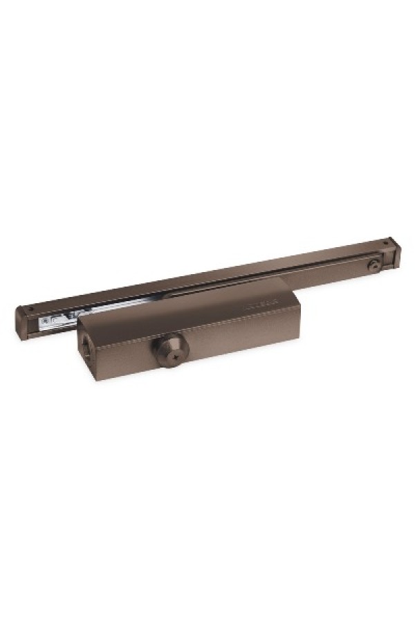 NOTEDO Доводчик дверной  DC-025-095 SL+HO+DA+BC PRO BROWN со скольз.тягой до 100кг(6)
