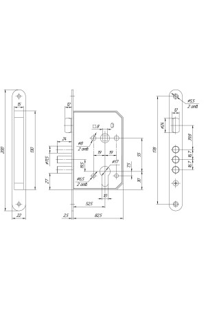 Балашиха ЗВ4 402.0.0 [ЗВ-4-02] б/о без ц/м Замок врезной б/руч (20)