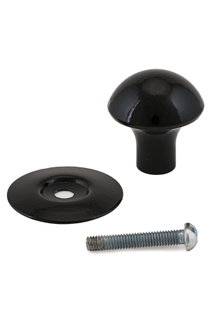 Реж РКК-10 Черн.  Ручка-кнопка меб (10!!!)