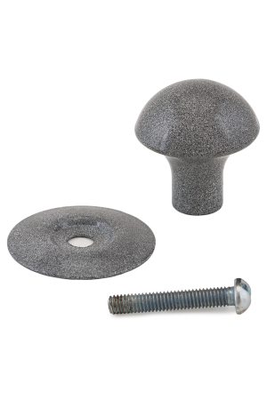 Реж РКК-10 Черн.Бел.  Ручка-кнопка меб (10!!!)