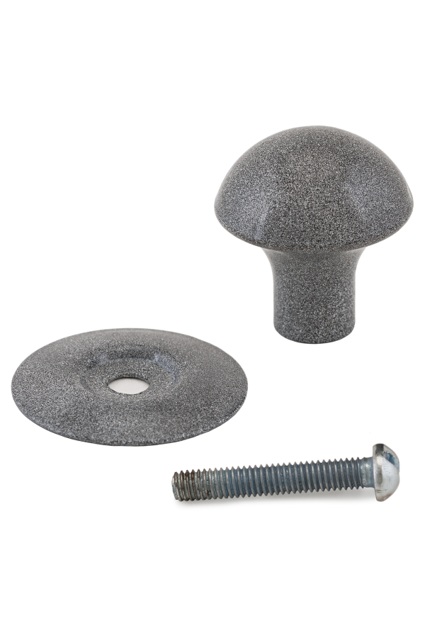 Реж РКК-10 Черн.Бел.  Ручка-кнопка меб (10!!!)