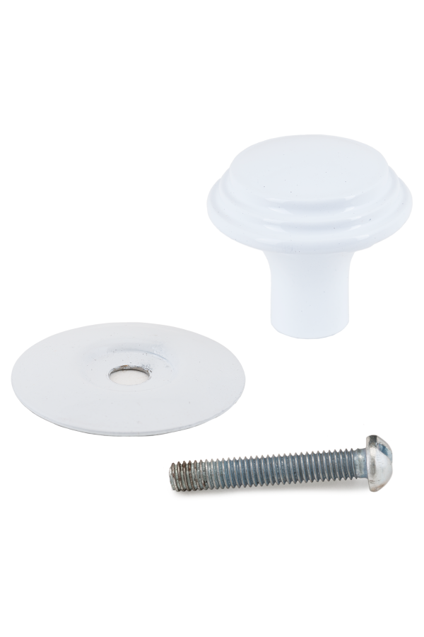 Реж РКК-15 Бел  Ручка-кнопка меб (10!!!)