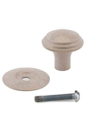 Реж РКК-15 Бел.Зол.  Ручка-кнопка меб (10!!!)