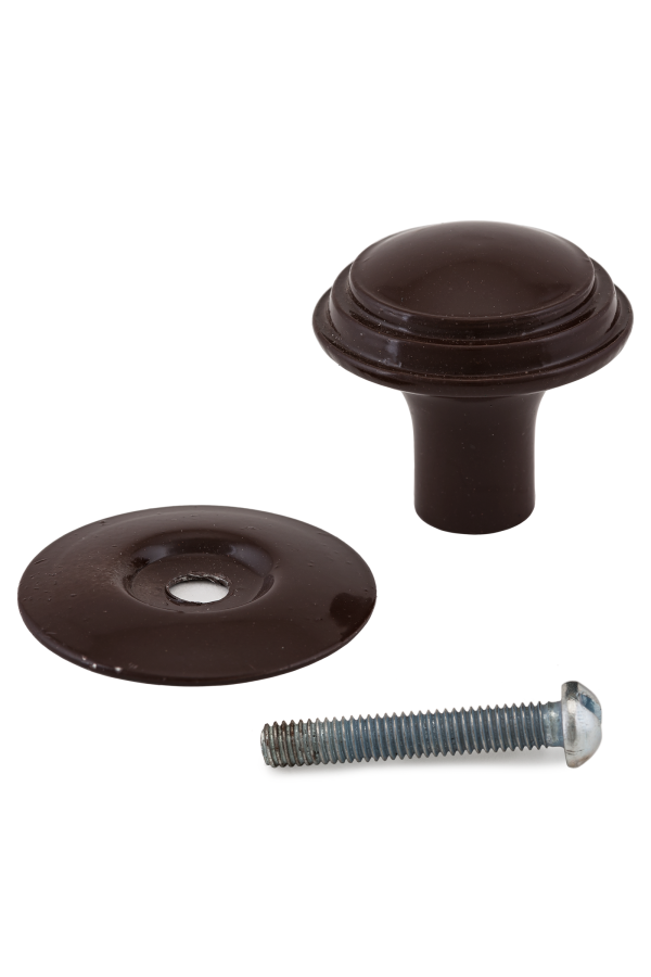 Реж РКК-15 Корич.  Ручка-кнопка меб (10!!!)