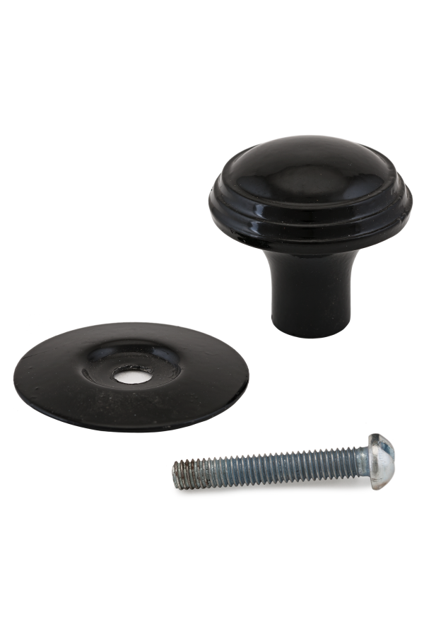 Реж РКК-15 Черн.  Ручка-кнопка меб (10!!!)