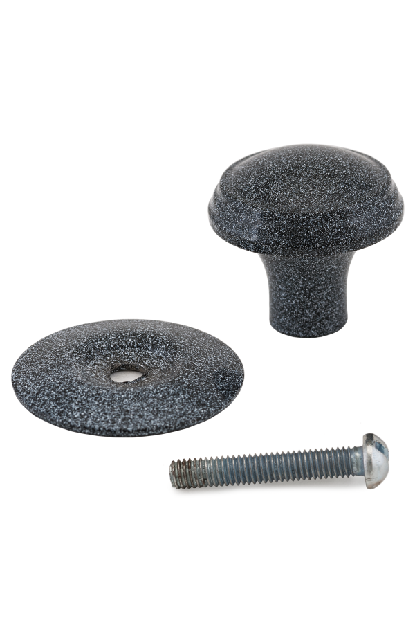 Реж РКК-15 Черн.Бел.  Ручка-кнопка меб (10!!!)