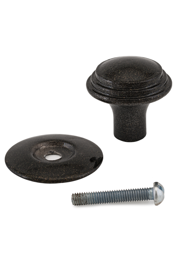 Реж РКК-15 Черн.Блеск  Ручка-кнопка меб (10!!!)