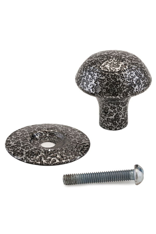 Реж РКК-20 АСеребро  Ручка-кнопка меб (10!!!)