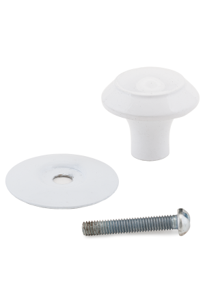 Реж РКК-20 Бел  Ручка-кнопка меб (10!!!)