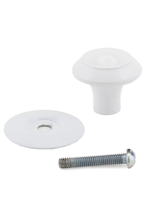 Реж РКК-20 Бел  Ручка-кнопка меб (10!!!)