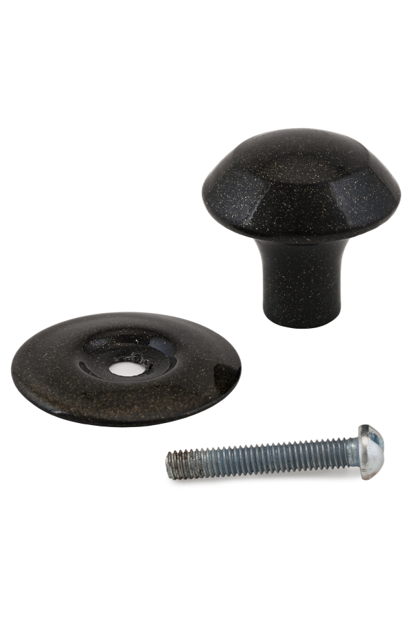 Реж РКК-20 Черн.Блеск  Ручка-кнопка меб (10!!!)