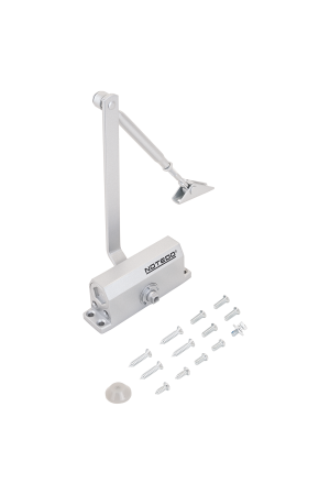 NOTEDO Доводчик дверной  DC-040 SILVER до 40 кг серебро (10)