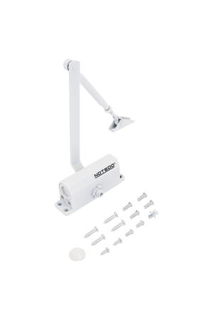 NOTEDO Доводчик дверной  DC-040 WHITE до 40 кг белый (10)