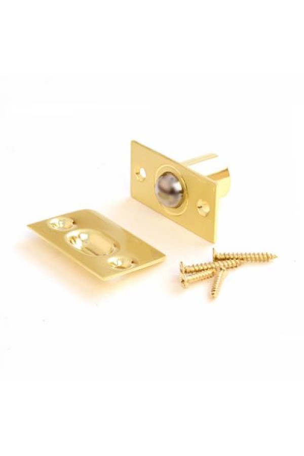 Фиксатор дверной Апекс R-0001 GM с/шариком мат. золото (200,20)