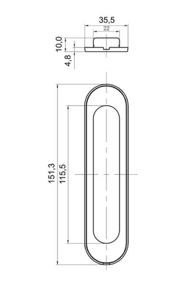 Ручки для раздвижных дверей SDH 501 АВ бронза (100,20)