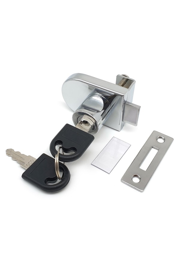 Soller замок мебельный 806 хром (на 1 стекло) (240,12!!!)