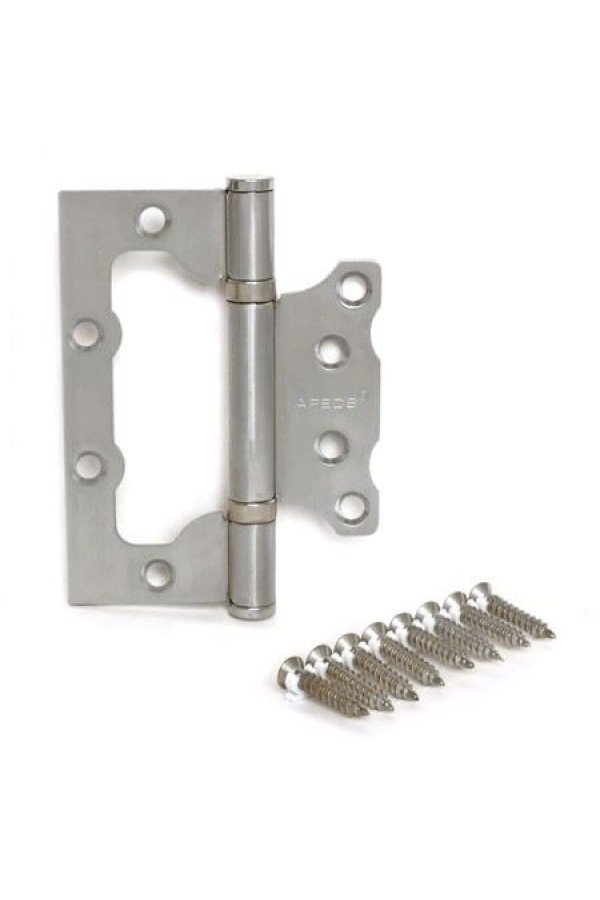 Апекс 100х75-B2-Steel-NIS без врезки матовый никель Петля дверная 2 шт (50;5;1!!!)