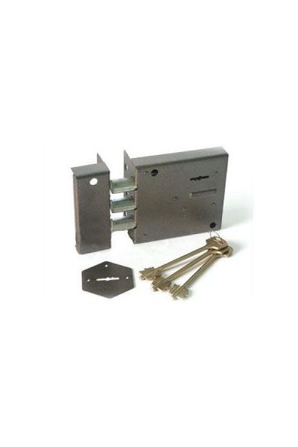 Симеко  ЗН-1*3  4 ригеля, 3 кл. Замок накладной тяж. (10)