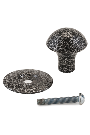 Реж РКК-10 АСеребро  Ручка-кнопка меб (10!!!)