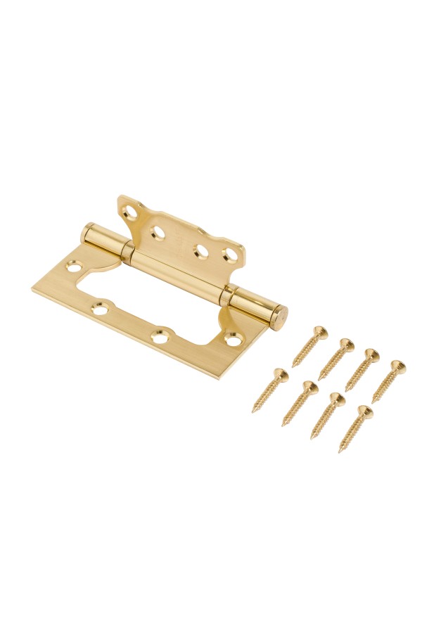 СТАНДАРТ 100х75х2,5мм 2BB SBP мат.латунь Петля накладная без врезки 1 шт (100,20)