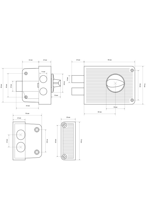 СТАНДАРТ Россия ЗН1-3С бронза Замок накладной (16)