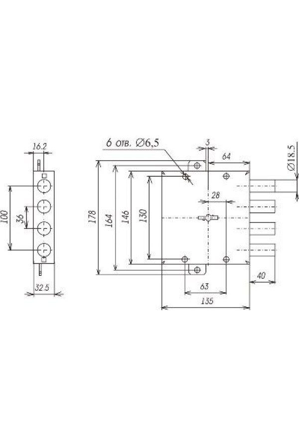 Сенат ЗВС-1 5кл комп.№3 без торцевой пл. б/о 140 Замок врезной тяж (7)