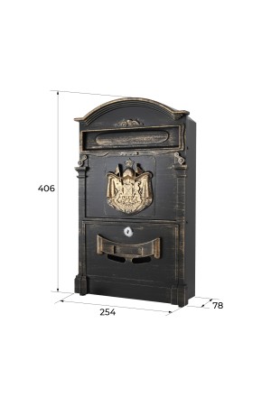 Ящик почтовый АЛЛЮР №4010В старая бронза (5)