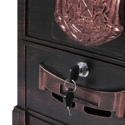 Ящик почтовый АЛЛЮР №4010В старая медь (5)
