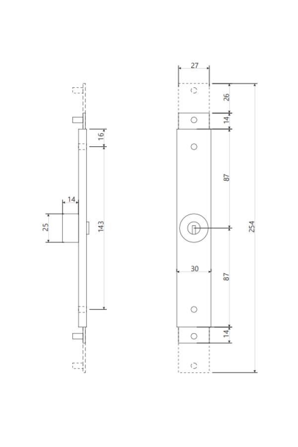 Апекс RSL-30х120 Замок для роллет (50,10)